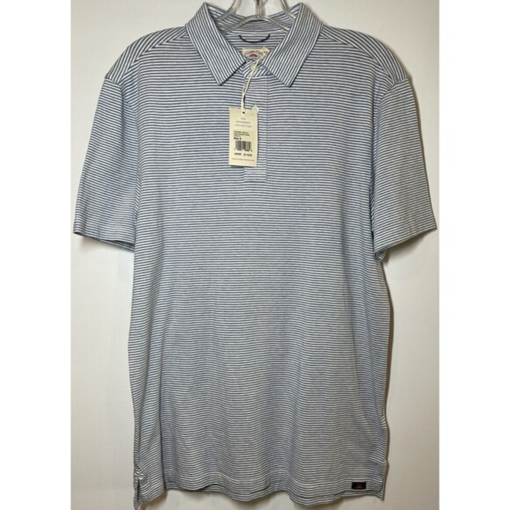 Faherty Movement SS Polo Mes-Madaket Stripe MKC0115 Men’s S Blue/ White